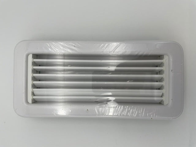 WHITE METAL LOUVERED AIR CONDITIONING AC VENT