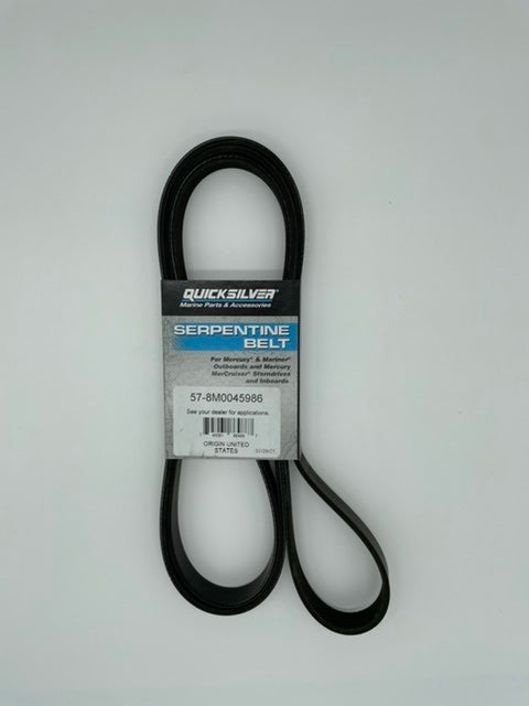 QUICKSILVER RUBBER SERPENTINE BELT MERCURY MERCRUISER INBOARD STERNDRIVE