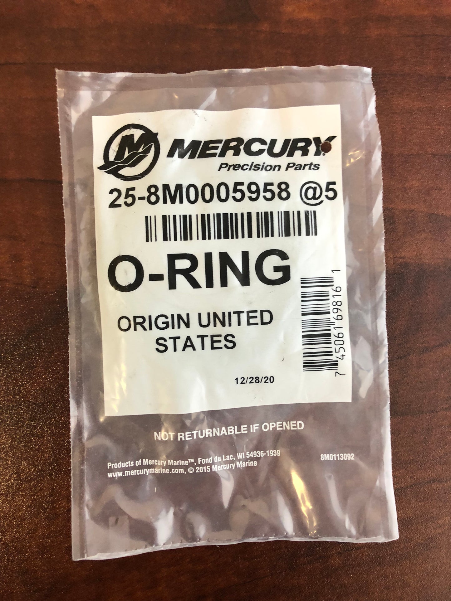 QUICKSILVER O-RING 25-8M0005958