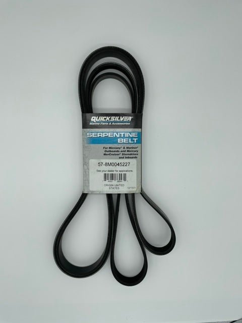 QUICKSILVER RUBBER SERPENTINE BELT MERCURY MERCRUISER INBOARD STERNDRIVE
