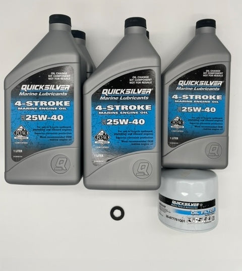 QUICKSILVER MERCURY OUTBOARD 75 90 115 HP EFI OIL CHANGE KIT FILTER GASKET