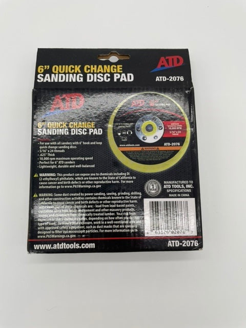 SANDING PAD ATD 6 INCH