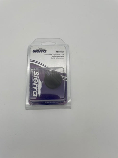 SIERRA ROTOSWITCH REPLACEMENT KNOB BLACK PLASTIC CLEAR LENS MARINE BOAT RV