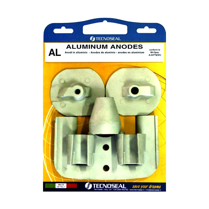 YANMAR STANDARD STERNDRIVE ALUMINUM ANODE KIT KITANMARSTDAL-P YANMAR 196350-22200 MADE IN ITALY TECNOSEAL 01392-1 01393-1 01394-1 01390-1 01391-1 HARDWARE