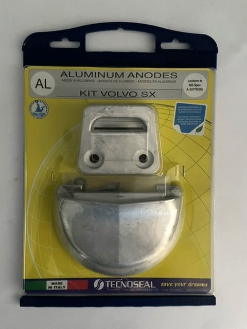 VOLVO PENTA SX HARDWARE KIT ALUMINUM ANODE MADE IN ITALY TECNOSEAL STERNDRIVE 00718 00726 20708ALVOLVO 3855411A VOLVO 3854130A QUICKSILVER 8M6007988 SEACHOICE 95341 MARTYR CMSXKITA DP-SM DRIVES