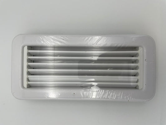 WHITE METAL LOUVERED AIR CONDITIONING AC VENT 