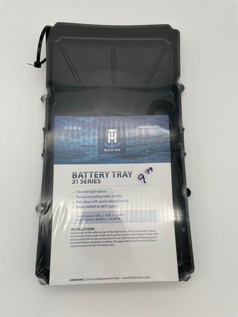 TH MARINE BATTERY HOLDER 31 SERIES BLACK PLASTIC STRAP INCLUDED