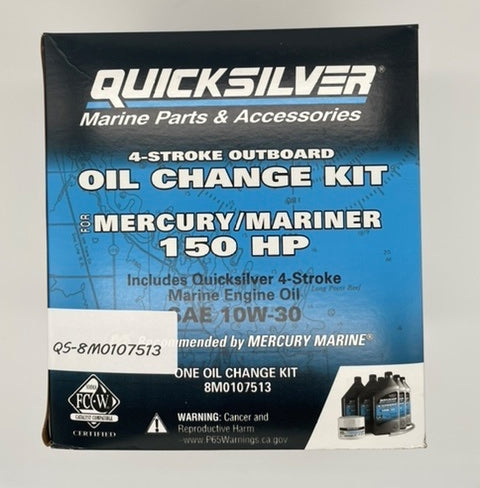 QUICKSILVER MERCURY OUTBOARD 150 HP OIL CHANGE KIT FILTER GASKET 