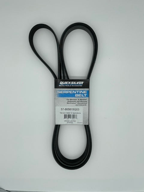 QUICKSILVER RUBBER SERPENTINE BELT MERCURY MERCRUISER INBOARD STERNDRIVE