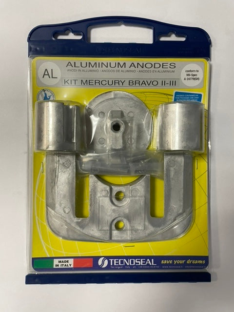 MERCRUISER BRAVO 2 3 HARDWARE KIT ALUMINUM ANODE 20804AL 00815 00818 00820 MADE IN ITALY TECNOSEAL QUICKSILVER 888761Q03 SEACHOICE 95061 SIERRA 18-6160 MARTYR CMBRAVO23KITA INBOARD STERNDRIVE MERCURY SALT WATER