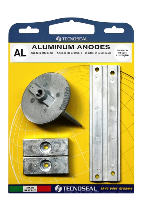 MERCURY OUTBOARD 75 100 115 EFI ALUMINUM ANODE 20806AL MADE IN ITALY TECNOSEAL MARTYR CMM75115KITA SALT WATER 00800 00816 00825 HARDWARE QUICKSILVER 818298