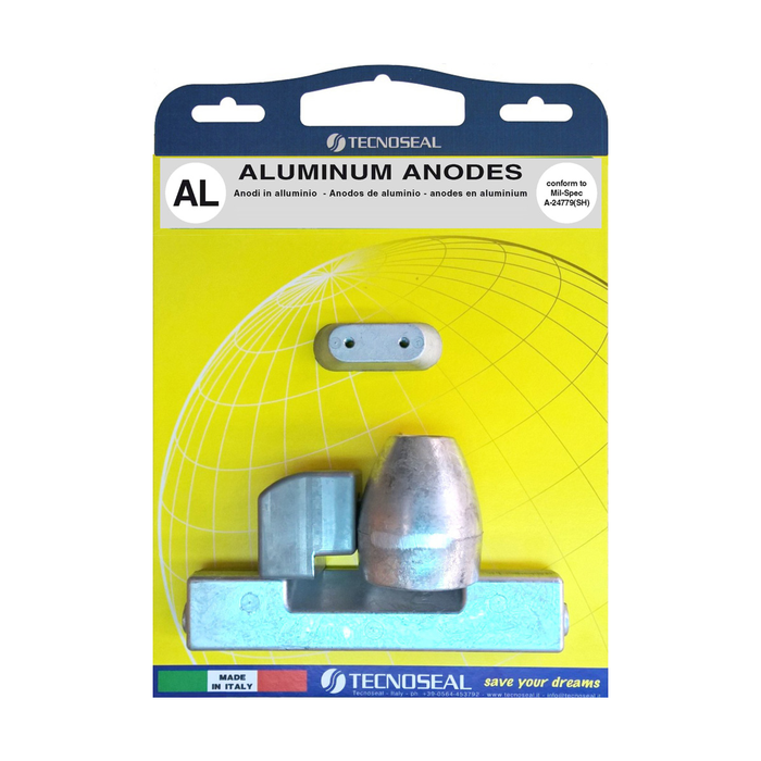 TECNOSEAL ALUMINUM ANODES EVINRUDE ETEC G2 OUTBOARD GEARCASE PROP BLOCK POWER TRIM HARDWARE MADE IN ITALY BRP 5009220 BRP 355964 BRP 5007089A MARTYR CMETECG2KITA 00918 00938 00939 00940 20906AL