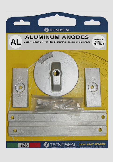 MERCURY VERADO 4 OUTBOARD SALT WATER ALUMINUM ANODE KIT 20814AL 00816 00820 00825 MADE IN ITALY TECNOSEAL QUICKSILVER 8M010755 MARTYR CMVERADO04KIT SEACHOICE 95101 SIERRA 18-6156 MERCURY 97-8M0107550