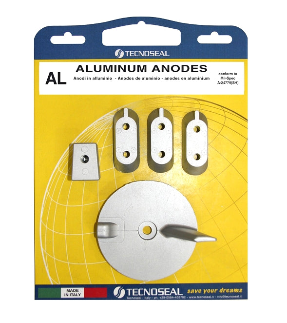 YAMAHA 4T 40 50 60 HP OUTBOARD ALUMINUM ANODE KIT 21108AL HARDWARE YAMAHA 67C-45371-00A YAMAHA 67C-45251-00A YAMAHA 6E0-45251-11A MARTYR CMY4060KITA QUICKSILVER 8M6007993 01123 01132 01141 MADE IN ITALY TECNOSEAL